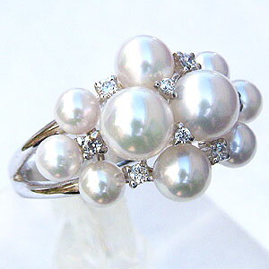 【ポイント10倍 10/27 9:59まで】パール リング パールリング 真珠 あこや本真珠 ホワイトゴールド 4mm 5mm 7mm アコヤ あこやパールリング 冠婚葬祭 保証書付 送料無料 おすすめ プレゼント ギフ