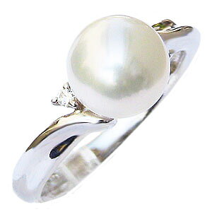 パール リング k18 18k 18金 ホワイトゴールド 真珠指輪 あこや 本真珠 8mm 冠婚葬祭 フォーマル カジュアル 普段使い プレゼント ギフト ジュエリー ハロウィン