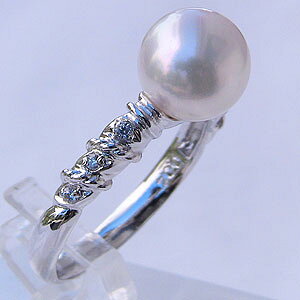 【ポイント10倍 10/27 9:59まで】パール リング プラチナ pt900 真珠 指輪 本真珠 あこや アコヤ ダイヤモンドt 900 レディース 冠婚葬祭 カジュアル 人気 おすすめ プレゼント ギフト ジュエリー