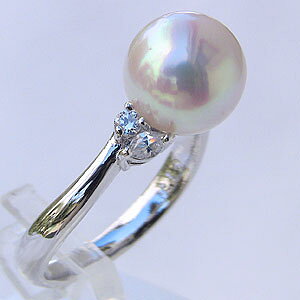 パール リング k18 18k 18金 ホワイトゴールド 真珠 本真珠 あこや アコヤ 9mm ダイヤモンド 冠婚葬祭 フォーマル 普段使い カジュアル プレゼント ギフト ジュエリー ハロウィン