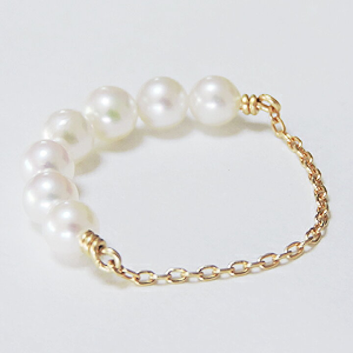 楽天市場】【10%OFF】パール リング k18 18k 18金 イエローゴールド 