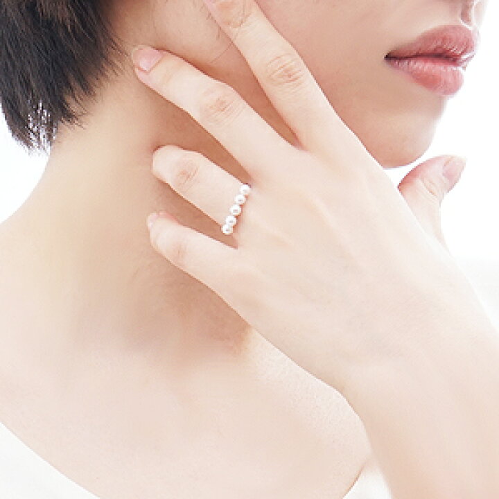 楽天市場】【ポイント10倍】パール リング 普段使い k18 18金 18k  