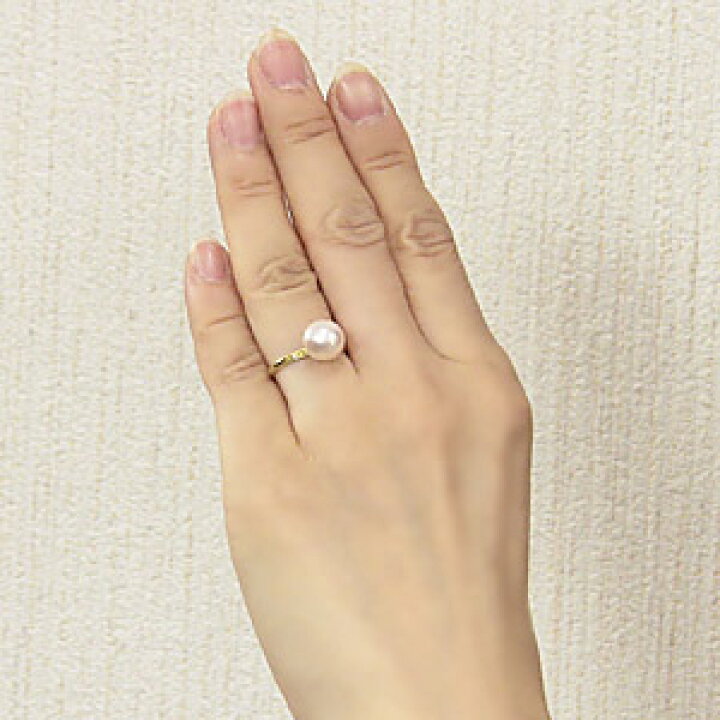 楽天市場】【10%OFF 1/1 午前0時より】パール リング k18 18k 18金 