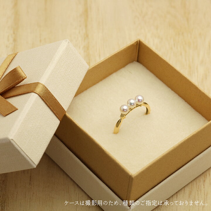 楽天市場】k18 パール リング カジュアル 普段使い 18k 18金 イエロー 
