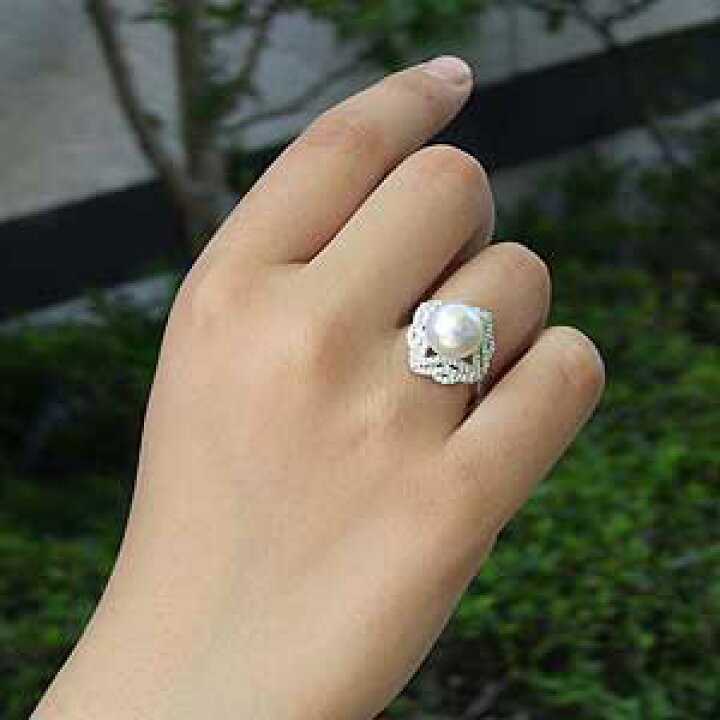 楽天市場】【10%OFF 3/3 20時より】パールリング 真珠リング 南洋白蝶 