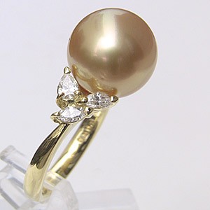 パールリング 真珠リング 南洋白蝶真珠 リング ダイヤモンド パール 指輪 ゴールド系 12mm 18金 k18 ゴールド パール 指輪 普段使い 人気 おすすめ カジュアル フォーマル ギフト プレゼント 自分買い ご褒美