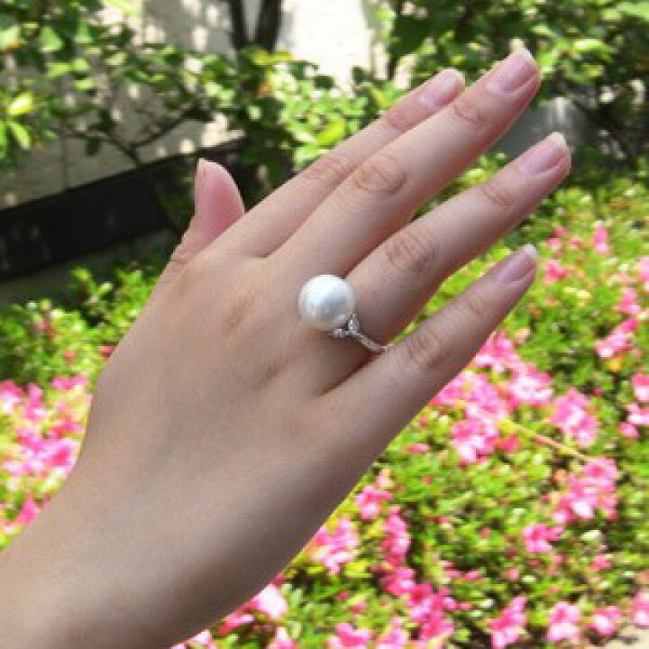 楽天市場】【10%OFF】パールリング 真珠リング 南洋白蝶真珠 リング 
