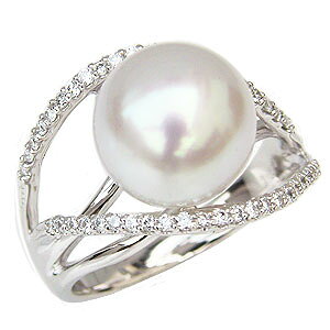 【ポイント10倍 10/27 9:59まで】指輪 パール リング パールリング 真珠 真珠指輪 ダイヤモンド 0.22ct パール 南洋白蝶真珠 11mm 18金 k18 ホワイトゴールド 普段使い 人気 おすすめ プレゼント ギフ