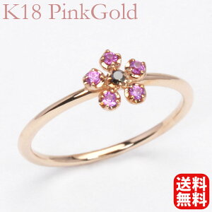 リング ルビーリング ブラックダイヤモンドリング ルビー ブラックダイヤ k18 18k 18金 ピンクゴールド メンズ 4月誕生石 送料無料 人気 おすすめ プレゼント ギフト ジュエリー ハロウィン