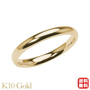 リング 指輪 甲丸 幅3mm メンズ 男性用 k10 10k 10金 イエローゴールド シンプル 地金 細め 華奢 3mm 送料無料 結婚指輪 マリッジリング プレゼント ギフト ジュエリー ハロウィン