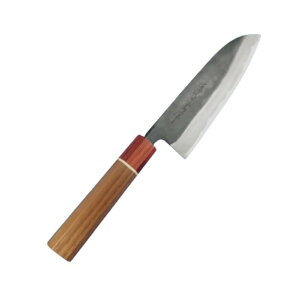 越前数馬作 村雨 白二鋼 黒打 三徳包丁 170mm RGW八角柄 620183