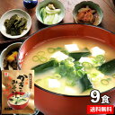 ☆即席かきだし入りみそ汁（計9食入）生みそ　乾燥とうふわかめ付　クロネコゆうパケット　送料無料　味噌汁　みそ汁　かき　牡蠣　味噌　みそ　インスタント　保存食　こうじ　個別包装　1000円　非常食　即席　一人暮らし