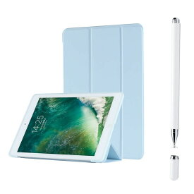 YOYOSTAR iPad Air 3 (10.5インチ 2019, 第3世代)とiPad Pro 10.5 用Pencilホルダー付き ペンシル ソフトTPUバック スリム保護カバー (ライトブルー)