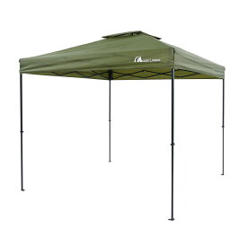 YOYOSTAR MOON LENCE タープテント ワンタッチ 2段階調節 組立て簡単 UVカット 耐水 スチール テント ワンタッチテント キャンプ用品 2.5m グリーン