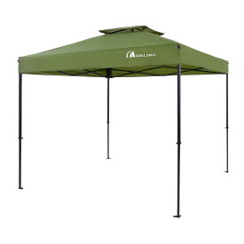 YOYOSTAR タープテント ワンタッチ 2.5m 3段階調節 ワンタッチタープ 組立て簡単 UVカット 日よけ スチール テント タープ キャンプ アウトドア レジャー用品 グリーン
