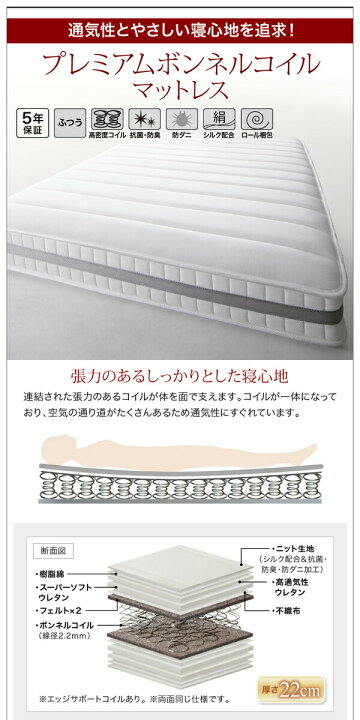 楽天市場】ワイドレザーフロアベッド プレミアムボンネルコイル 