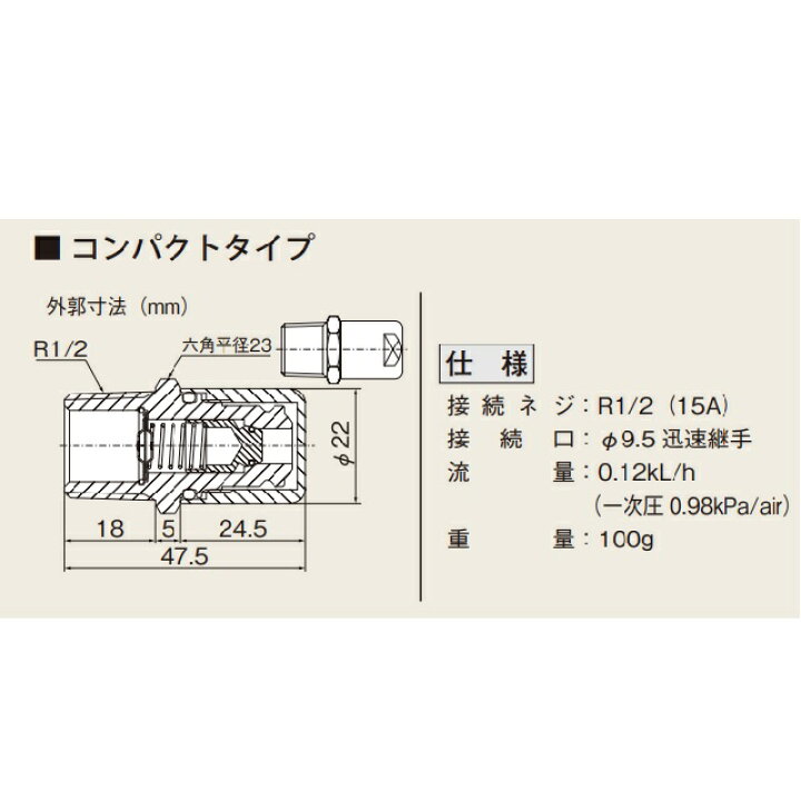 楽天市場】藤井合金製作所 VT313B （高気密）検圧プラグ 都市ガス・LP 