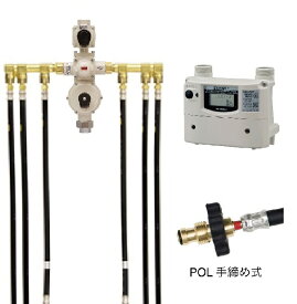 桂精機 PTC6B-15HU-HL-YE-N 流量検知式切替型漏えい検知装置 LPガス 15k調整器 コンパクト6本立て【発信機能なし】POL張力式手締め式