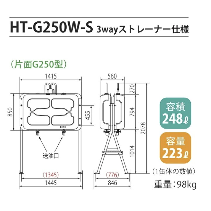 楽天市場】【ホクエイ・北海道】HT-G250W-S（3Wayストレーナ仕様）片面 