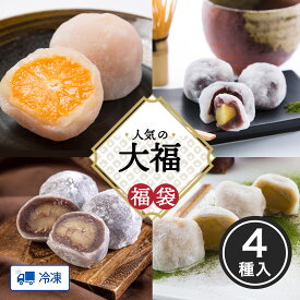 【8/4 20:00〜クーポン！】【福袋】人気の大福詰め合わせセット4種入り まるごと渋皮栗 4個 まるごとみかん 4個 栗大福 5個 栗三昧 5個 新杵堂 詰め合わせ お取り寄せ プレゼント スイーツ 誕生日 贈答 冷凍 送料無料