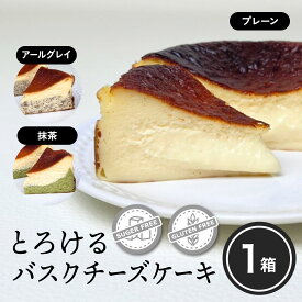 【最大50％OFF！12/4 20時〜】とろけるバスクチーズケーキ プレーン / アールグレイ / 抹茶 1個 新杵堂 砂糖不使用 グルテンフリー 送料無料 洋菓子 スイーツ ケーキ チーズケーキ バスクチーズ 北海道産 ホール 誕生日 入園 入学 お祝い ギフト プレゼント