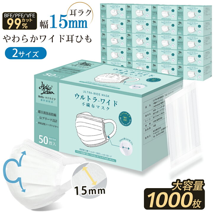 楽天市場】【大量限定価格＆企業用】Hellozebra マスク 不織布マスク 