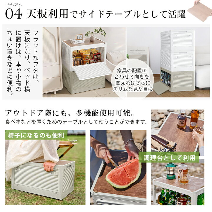 楽天市場】10％OFFクーポン【改良版】収納 折りたたみ コンテナ 
