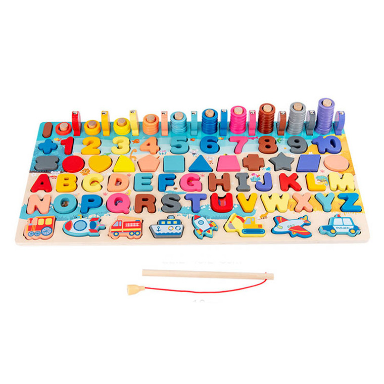 楽天市場】木製 おもちゃ 知育玩具デジタル形状マッチング 積み木 立体