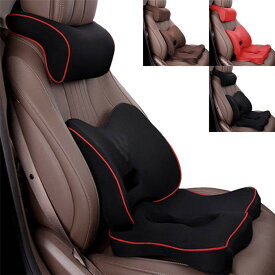 ネックパッド 車用 クッション 首 車 ヘッドレスト ランバーサポート 低反発 腰枕 座布団　ランバーサポート 低反発 メモリーフォーム メッシュ表地 　カーまくら 旅行 運転