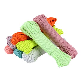 ガイロープ 蓄光テントロープ タープ ロープ パラコード ガイロープ 4/6mm ガイライン パラシュートコード キャンプ ロープ 耐荷重550kg 張り綱 高視認性 多用途ロープ 型 吹雪強風対策 手作り DIY 耐久性 耐摩耗性