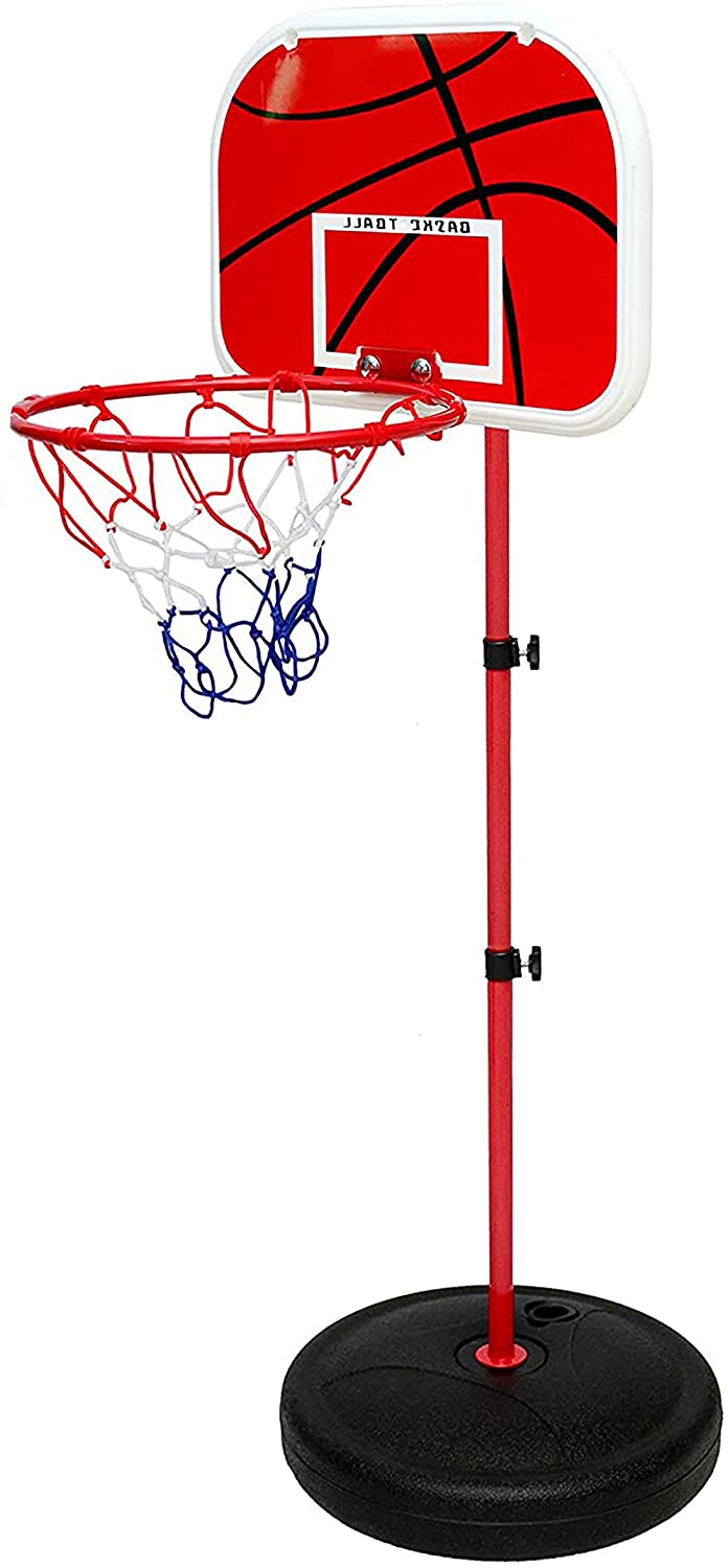 バスケットボールスタンド バスケットゴール バスケットボード  バスケットゴール バスケットボールセット 子供用 ゴールスタンド ボール付き 高さ調節可能 室内屋外兼用 練習 ポータブル バスケットボール 水/砂注入式 安定性 70～220CM
