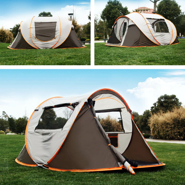 楽天市場】テント ポップアップテント 4-6人用 折りたたみ ワンタッチテント 自動組立 設営簡単 超軽量 防災用 通気性 UVカットアウトドア用  品花見 運動会 収納袋付き アウトドア テント : シンマルショップ