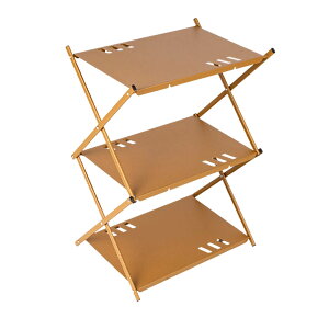キャンプ テーブル キャンプラック 2way 折り畳み アウトドア 卓上 収納ラック キャンプ ローテーブル ミニテーブル 3段 組み立て簡単 アルミ合金 小物置き 耐熱 耐荷重30kg 収納袋付き