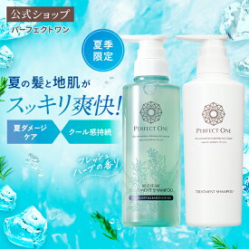 ＼ポイント10倍＆10%OFFクーポン対象 7/19 20:00〜7/26 23:59／【夏季限定】リフレッシュトリートメントシャンプー発売♪【公式】パーフェクトワン トリートメントシャンプー 400ml / 新日本製薬 シャンプー / コンディショナー トリートメント / ヘアケア 速乾 _p1p20
