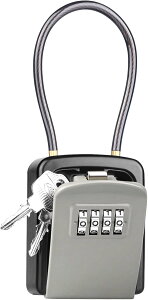 キーボックス Diyife 小型 キー ボックス 4桁ダイヤル式 キーボックス 屋外カギ収納 印鑑収納 防水 共有 事務所 屋外 オフィス 倉庫 別荘 家庭 アパート用 安全 便利 日本語説明書付き