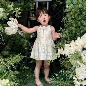 女の子ワンピース夏2025新型子供用フレッシュベストスカート赤ちゃんモダンで甘いプリンセススカート