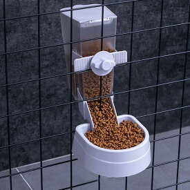 ペット自動給餌器 ケージ 固定 猫 固定 犬 自動餌やり機 ケージ 取付 食べやすい 自動 留守番 ゲージ 餌入れ 衛生的 ペット用品 エサ入れ