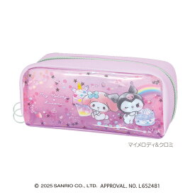 【P20倍 3/3〜3/11】サンリオキャラクターズ シャカシャカボックスペンケース [ スパンコール入 きらきら 大容量 ペンポーチ 筆箱 小物入れ コスメポーチ アクセサリー サンリオグッズ ベビー かわいい マイメロ クロミ シナモロール ポチャッコ ポムポムプリン crux ]