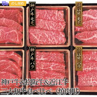 神戸牛&松阪牛&近江牛　三大和牛食べ比べ（焼肉用・計420g）【送料無料（代引不可）】