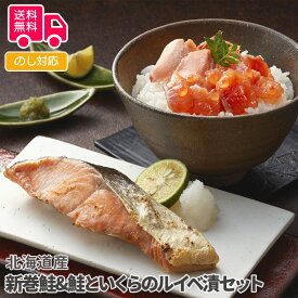 北海道産 新巻鮭&鮭といくらのルイベ漬セット【送料無料（代引不可）】