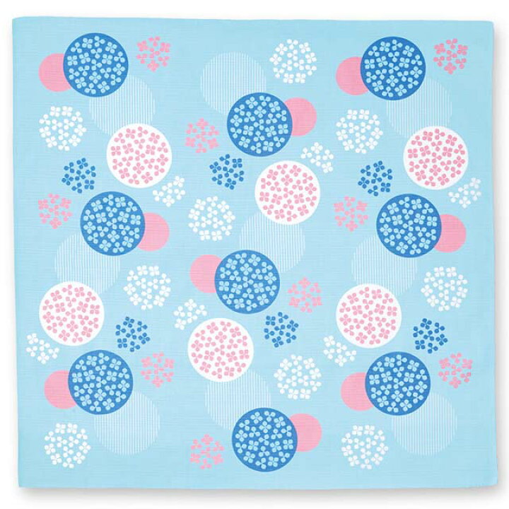 楽天市場 風呂敷 おかみさんの大風呂敷 紫陽花 追跡可能メール便送料無料 風呂敷 70cm 日本製 手染め 和柄 和風 レトロ モダン あじさい アジサイ 花柄 水色 ブルー かわいい 綿100 Sps しのびや楽天市場店