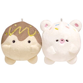 【即納】 ニコぬいキーホルダー [ おそろい NIKONUI ぬいぐるみ 磁石 マグネット くっつく マスコット ボールチェーン シマエナガ くま ぽてっとクラブ ターコモン たこ焼き アゲモン ピヨコモン 揚げ物 ゴリラ 小学生 中学生 高校生 友達 かわいい 2体セット ] sps