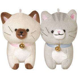 ニコぬいキーホルダー [ おそろい NIKONUI ぬいぐるみ 磁石 マグネット くっつく マスコット ボールチェーン 柴犬 プードル ポメラニアン シャム アメショ ユニコーン ハリネズミ ハムスター ペンギン カワウソ パンダ 小学生 中学生 高校生 友達 かわいい 2匹セット ] sps