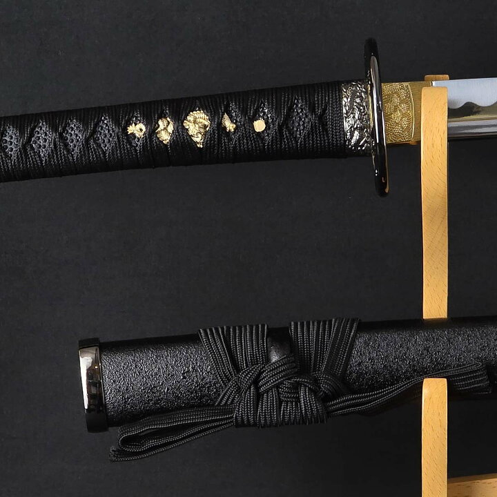 道場備品】錬武八号 模擬刀 72.5cm 970g 黒石目鞘 総黒