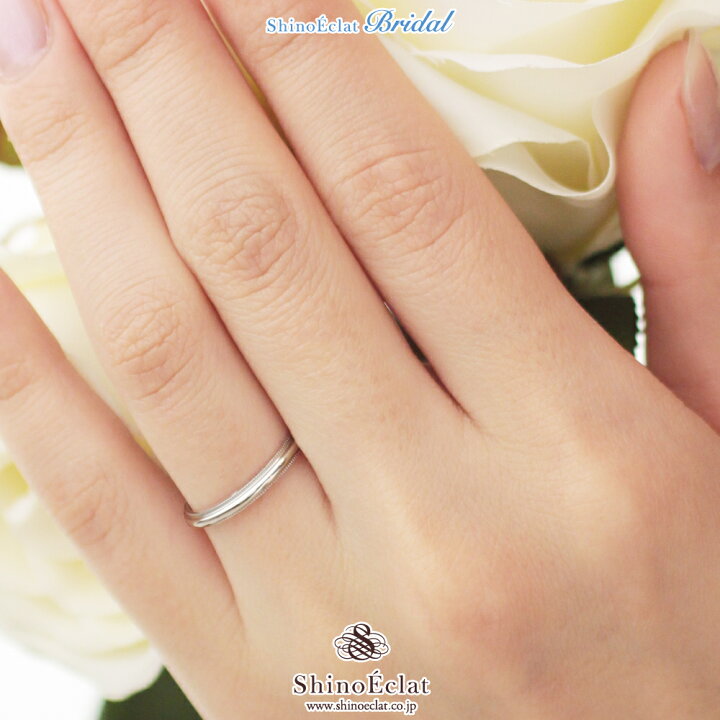 楽天市場】結婚指輪 K18WG（ホワイトゴールド） ミルグレイン 