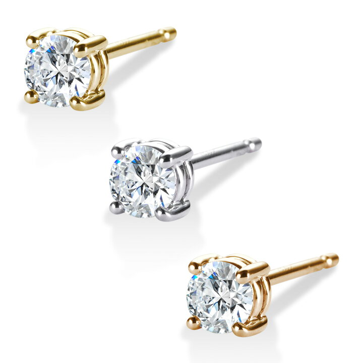 楽天市場】【片耳】 K18 ダイヤモンド ピアス 一粒 Enchante（アン 