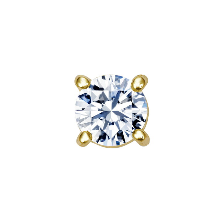 楽天市場】【片耳】 K18 ダイヤモンドピアス 一粒 Enchante（アン 