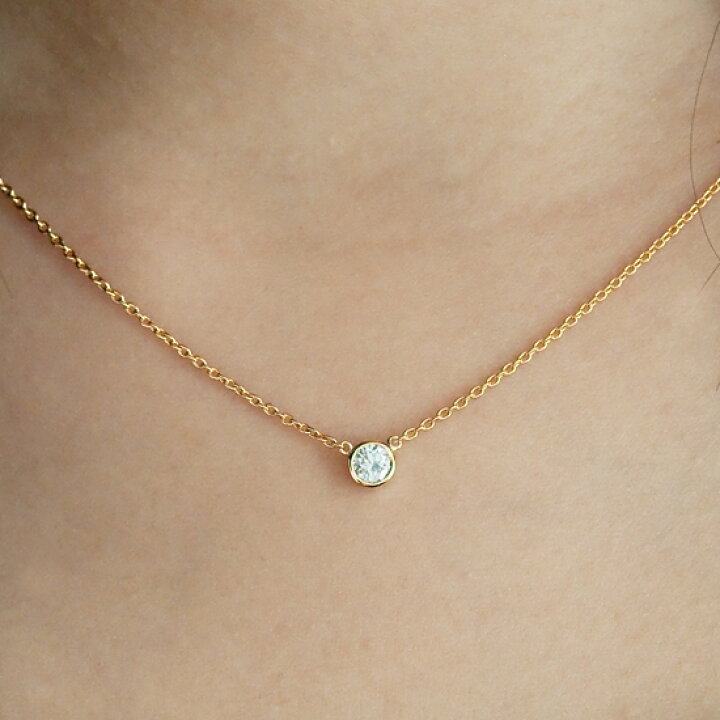 楽天市場】ダイヤモンド ネックレス 一粒 Grand Bezel（グランベゼル 