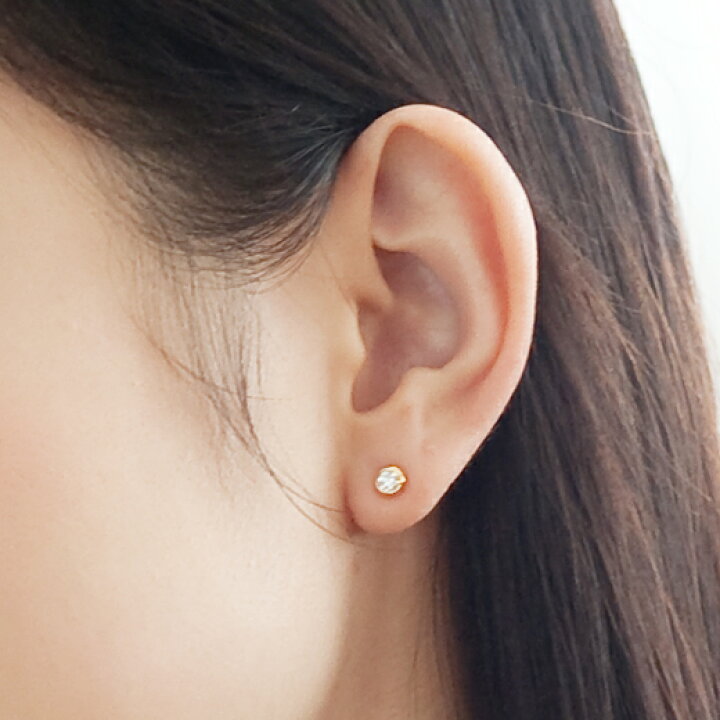 楽天市場】K18 ダイヤモンド ピアス 一粒 Bezel（ベゼル） 0.4ct G VS2  
