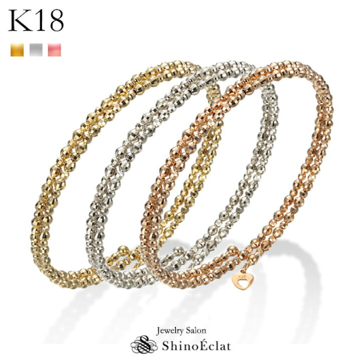 楽天市場】【再販】K18 バングル ブレスレット Le Miroir Double（ル 